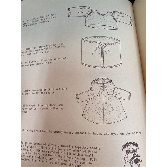 The Doll That Ma Made Paperback Pattern Book 15" Folk Dolls & Clothes Piecemaker - Picture 12 of 16